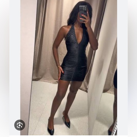 ZARA SHORT FRINGED HALTER DRESS - Picture 4 of 16